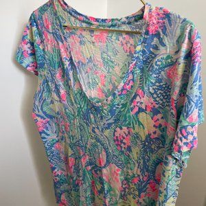 LILLY PULITZER MERMAIDS COVE ETTA TOP